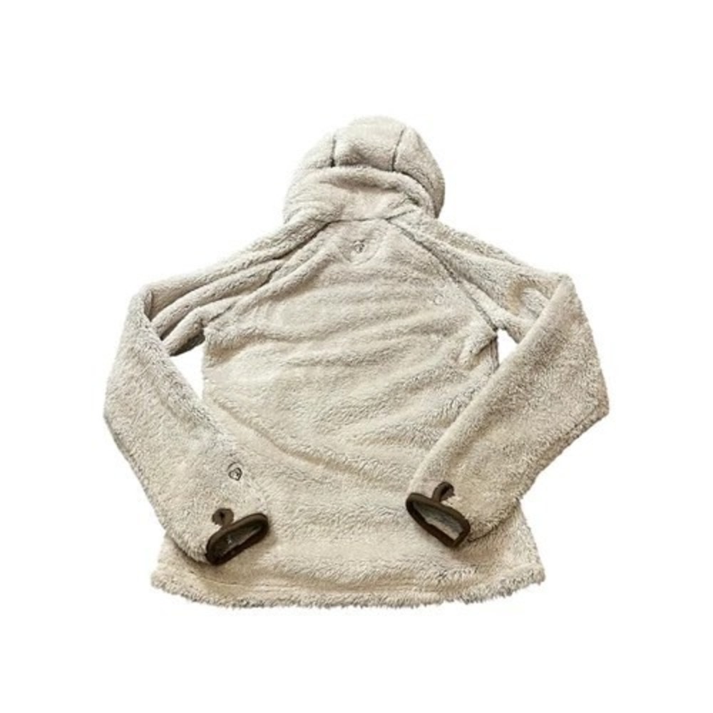 Kuhl Flight Jacket Deep Pile Fleece Sherpa Full Zip Hood Pockets Stone Women's S - Picture 4 of 6